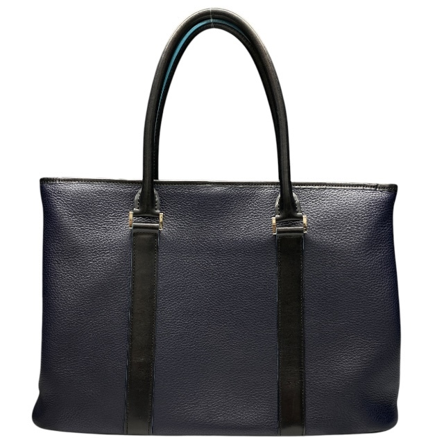 HERGOPOCH エルゴポック トートバッグ ハンドバッグ 手持ち鞄 肩掛け レザー ネイビー拍卖