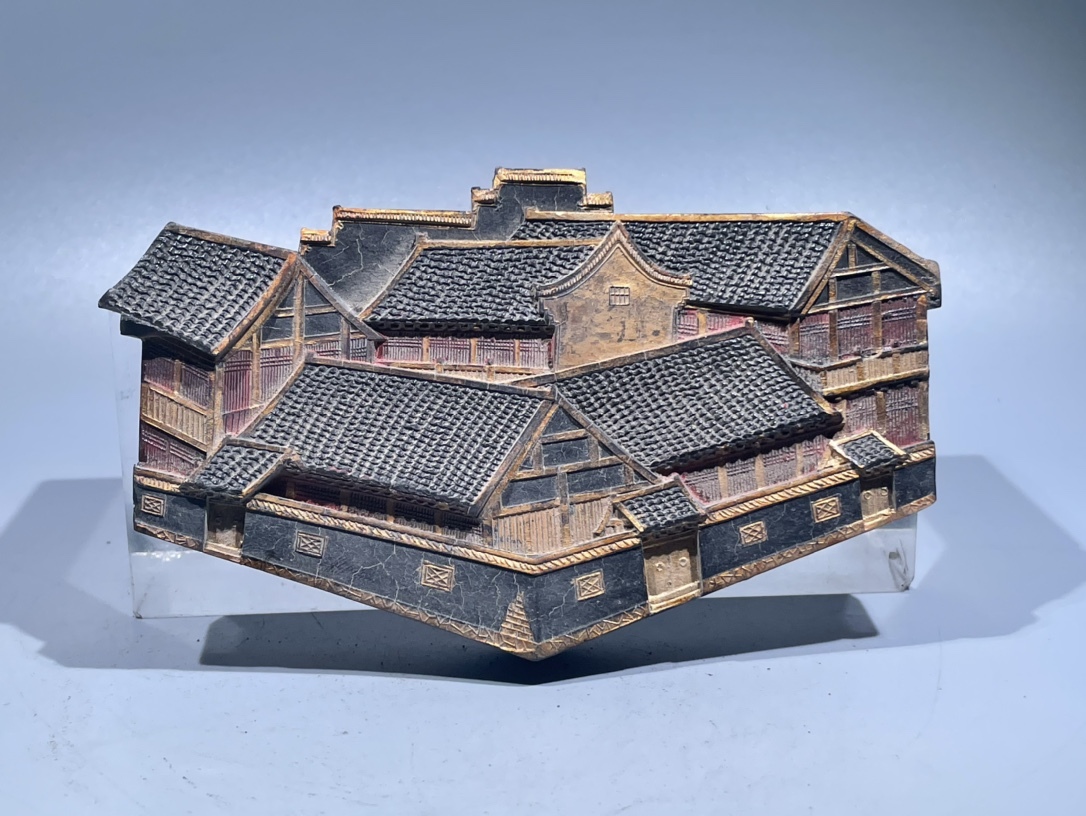 清時代 古徽州墨 神韻置物墨 書道具 文房具 彩絵 書画用墨 文人雅士墨 可使用 極細工 古賞物 古美味 東洋彫刻 時代物 骨董 中国古美術拍卖