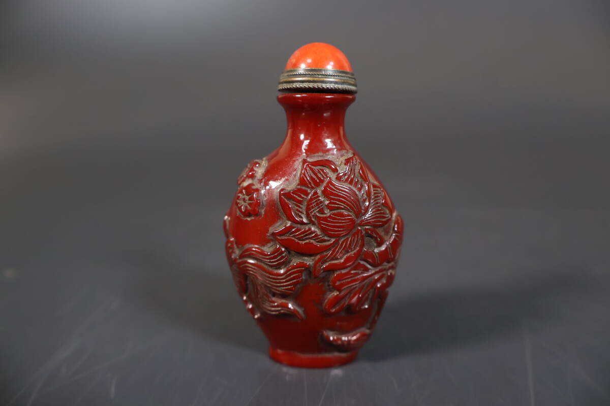 【和】(A1624) 時代古作 唐物 鼻炎壺 乾隆 ガラス 木 陶器拍卖