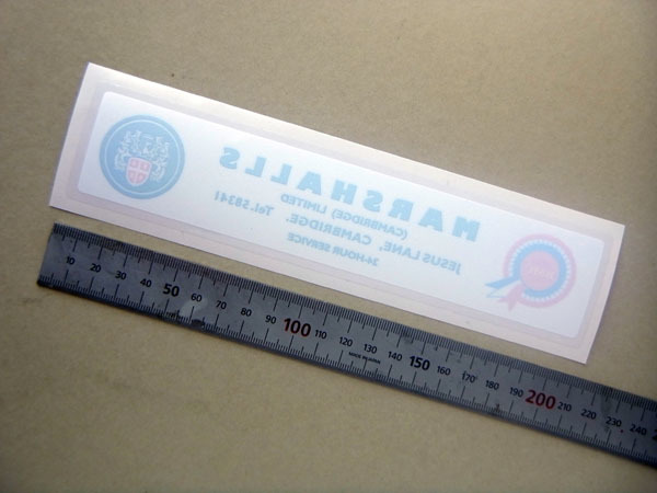 BMC オースチン ディーラーリアウィンドーステッカー 1960年代 透明 白 内貼り ミニなどオースチン各車種拍卖