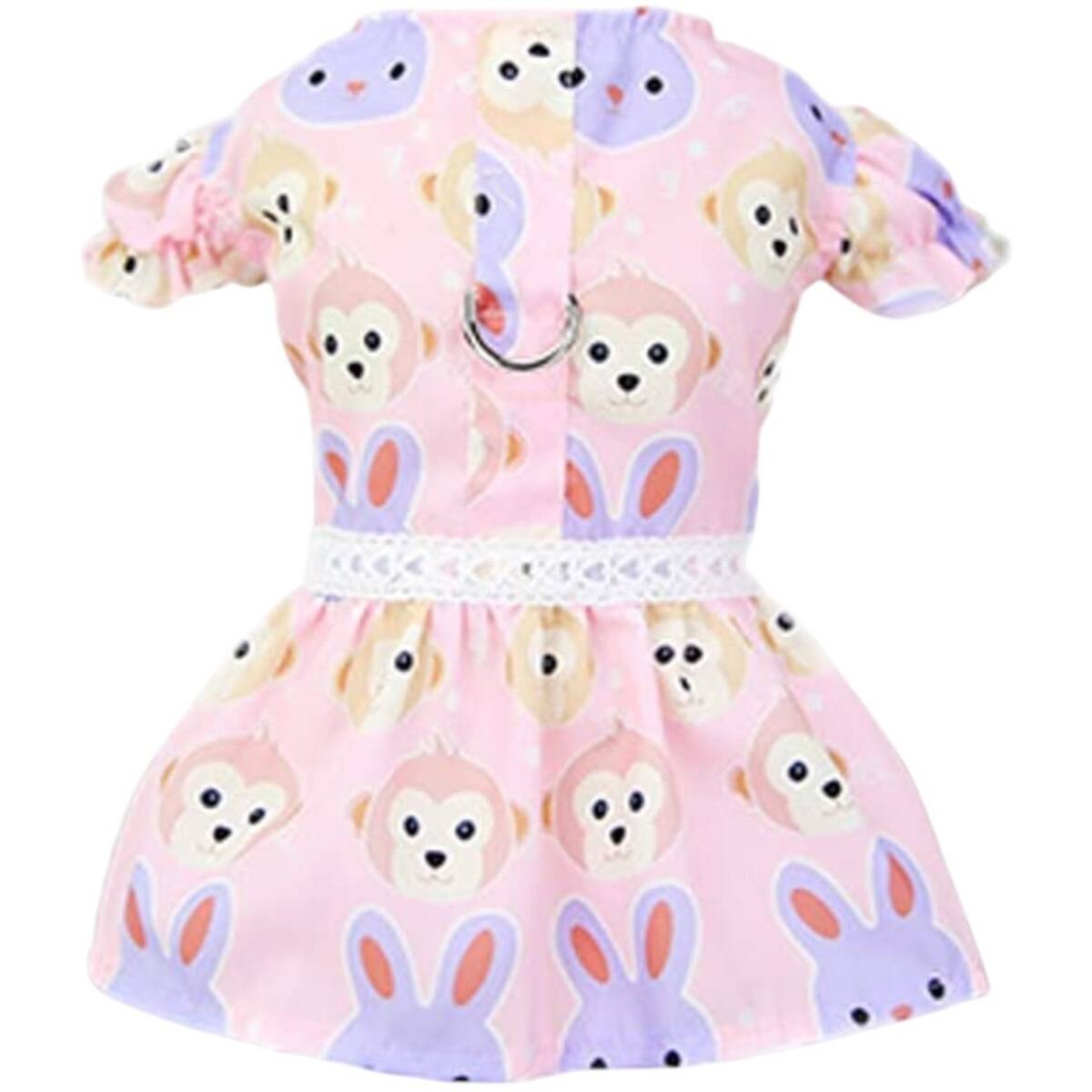 犬服ワンピース春夏犬服デニムワンピースお姫様スカート可愛い女の子中小型犬ペット用プリンセススカートドッグウェア(ピンクXL) 0040-31拍卖