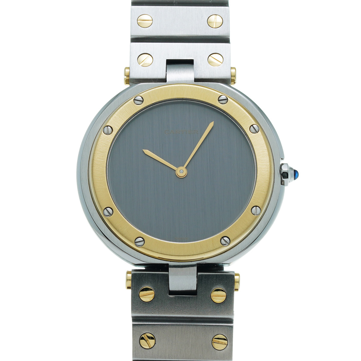 カルティエ サントス ヴァンドーム LM グレー ボーイズ 腕時計 クォーツ 中古 銀蔵拍卖