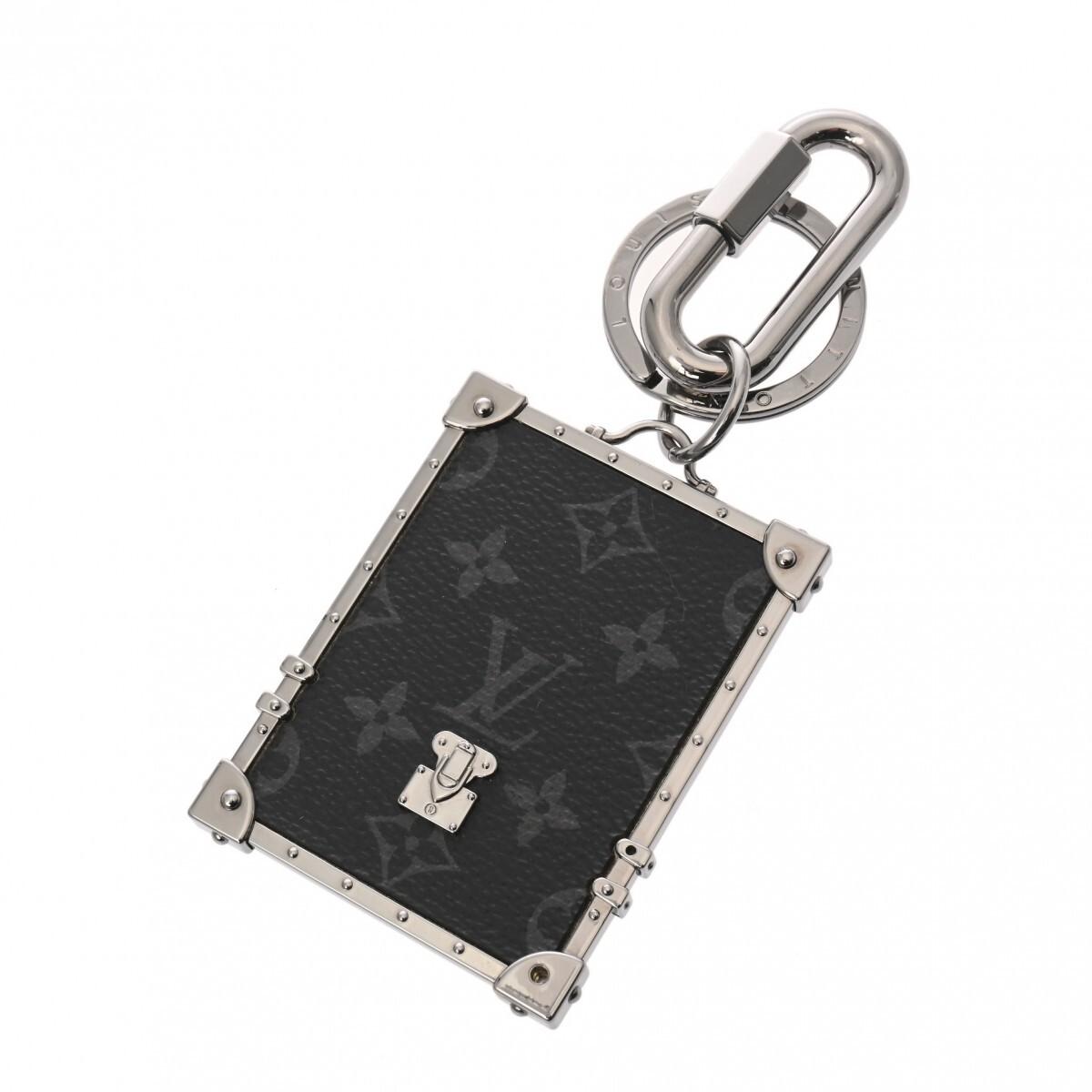 銀蔵 中古 LOUIS VUITTON ルイヴィトン モノグラムエクリプス ポルトクレミニトランク M68284 ブラウン モノグラムキャンバス キーホルダー拍卖