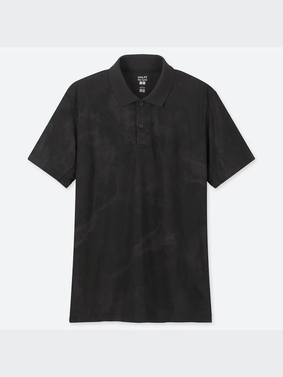 UNIQLO Peter Saville DATA LIFE コラボ ポロシャツ XL 黒 絶版 ユニクロ ドライEX 418901 MB まとめ げんじ Genji ウルマ ユー 錦織圭拍卖