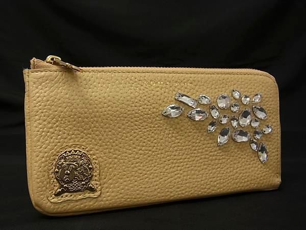 ■新品■未使用■ ADMJ エーディーエムジェイ レザー L字ファスナー 長財布 ウォレット 小銭入れ 札入れ イエロー系 FH5025拍卖