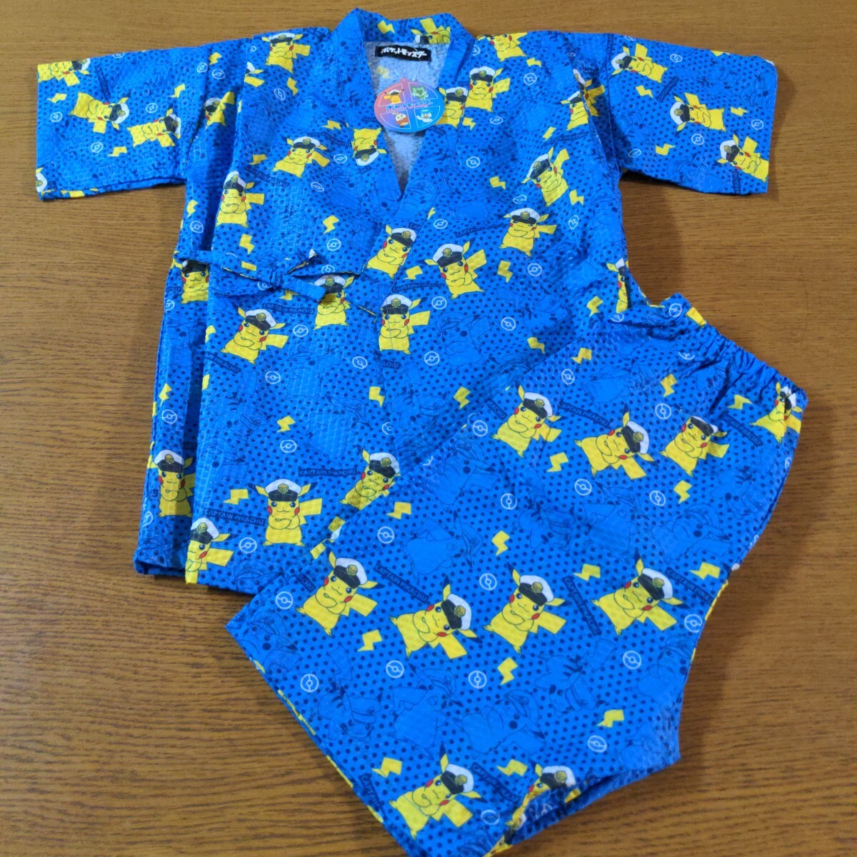 W☆新品☆ポケットモンスター☆甚平☆130cm☆ブルー☆男の子用☆No.2137拍卖