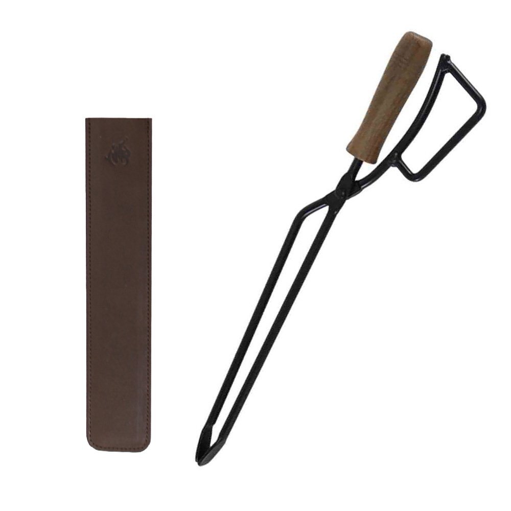 ファイヤープレーストング & TWR製 栃木レザーケースセット (チョコ) 火ばさみ 収納 火ばさみケース 日本製 国産拍卖