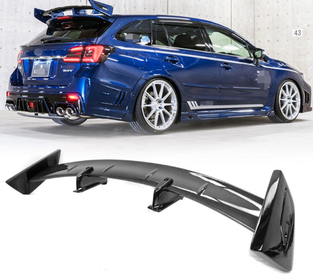 真ん中カーボン+FRP両側【何色でも塗装可能】2014-2020 スバル レヴォーグ ROWEN ロェン リヤウイング Ver.2 VM4 VMG ルーフスポイラー拍卖