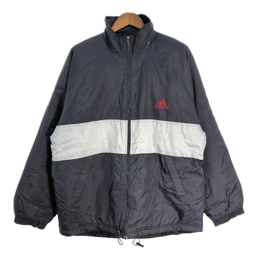 adidas アディダス 中綿 ナイロンジャケット スポーツ グレー (メンズ XL相当) 中古 古着 T2702拍卖