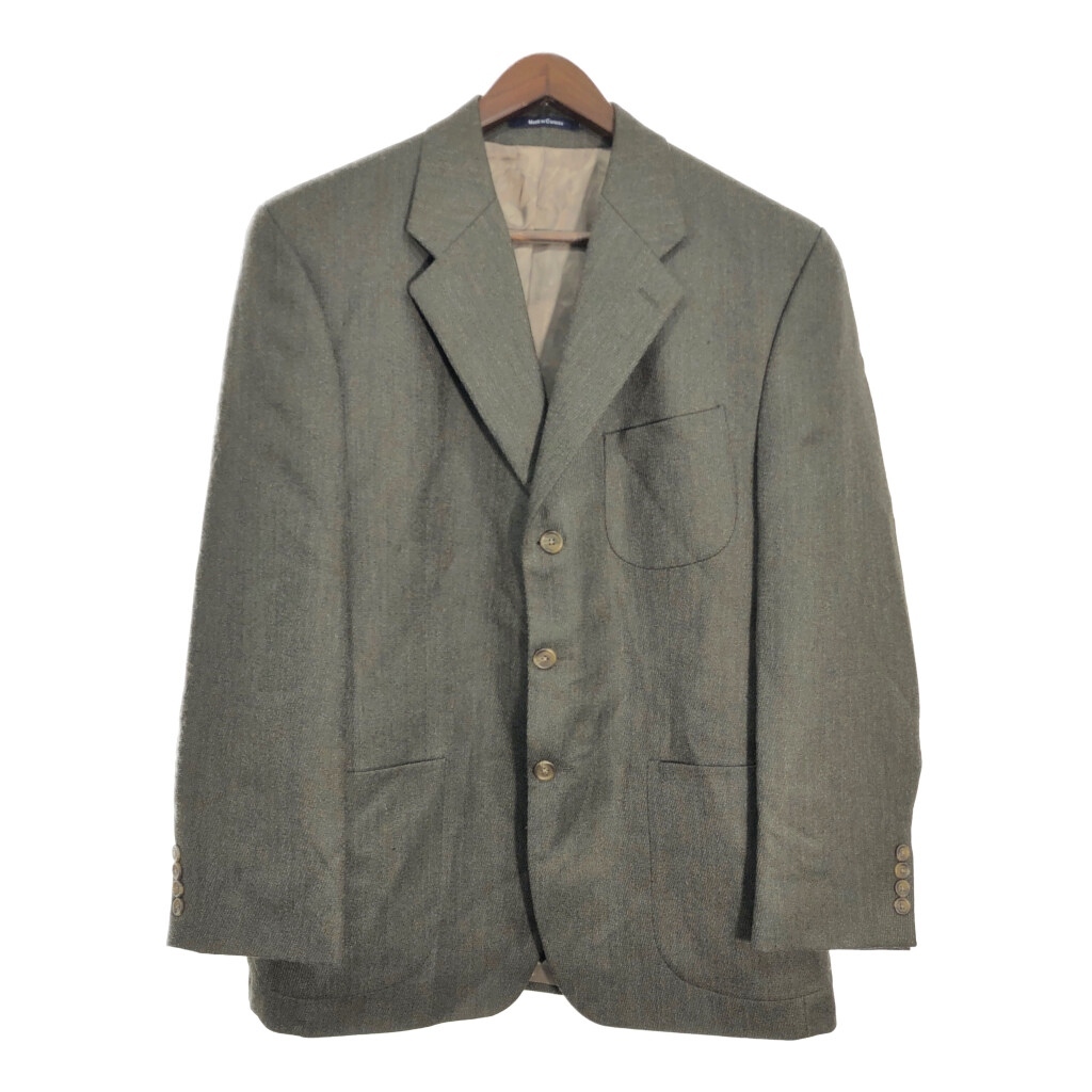 カナダ製 RALPH LAUREN ラルフローレン テーラードジャケット グリーン (メンズ 42 R) 中古 古着 T1551拍卖