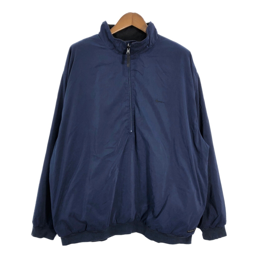 00年代 NIKE GOLF ナイキゴルフ リバーシブル ハーフジップ プルオーバージャケット スポーツ ブルー (メンズ XL) 中古 古着 T3297拍卖
