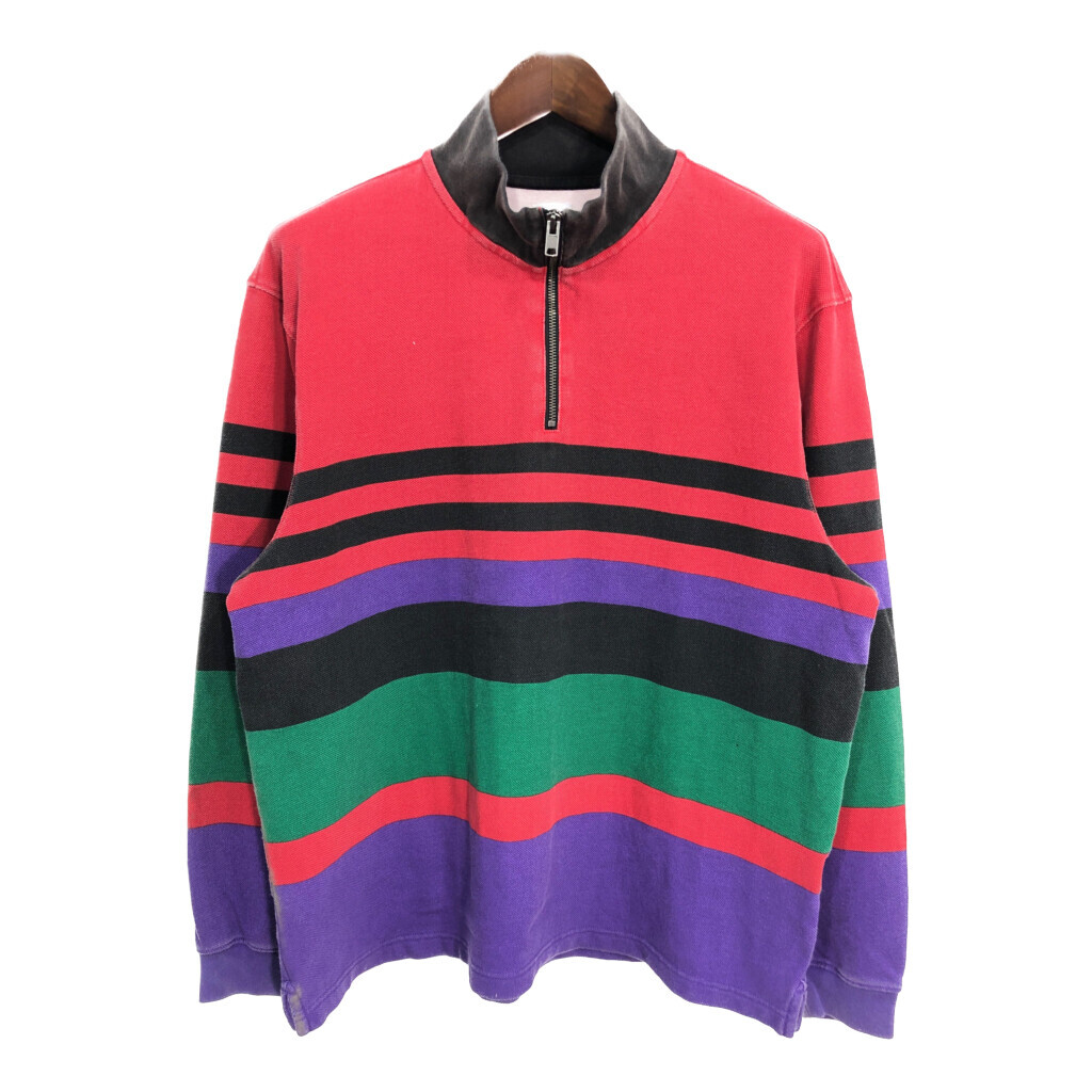GAP ギャップ ハーフジップ スウェット ボーダー マルチカラー (メンズ L) 中古 古着 T3495拍卖