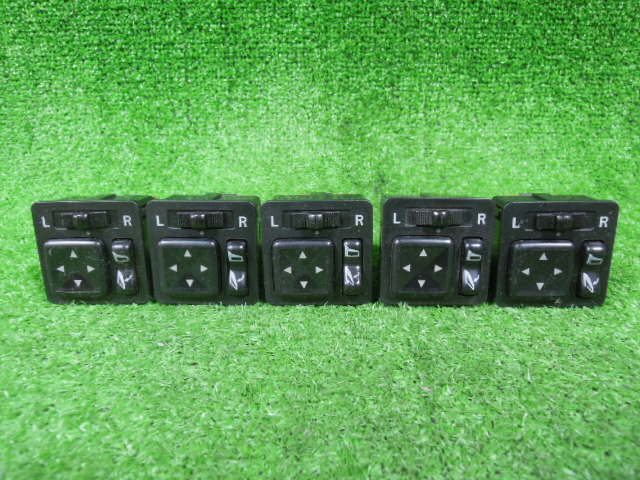 三菱 ekワゴン H81W 電動格納 ドアミラースイッチ 5個 セット 中古 5317 配線9本 カプラー付き 16650拍卖