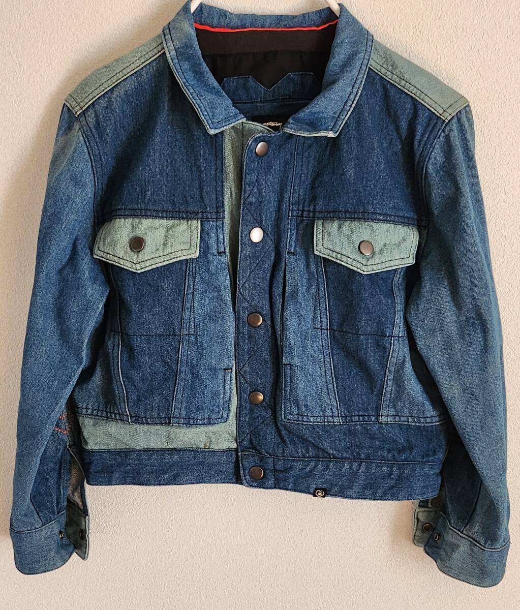 stussy×LOVE+MADEデニムジャケットGジャン切り替えマルチクレイジー拍卖