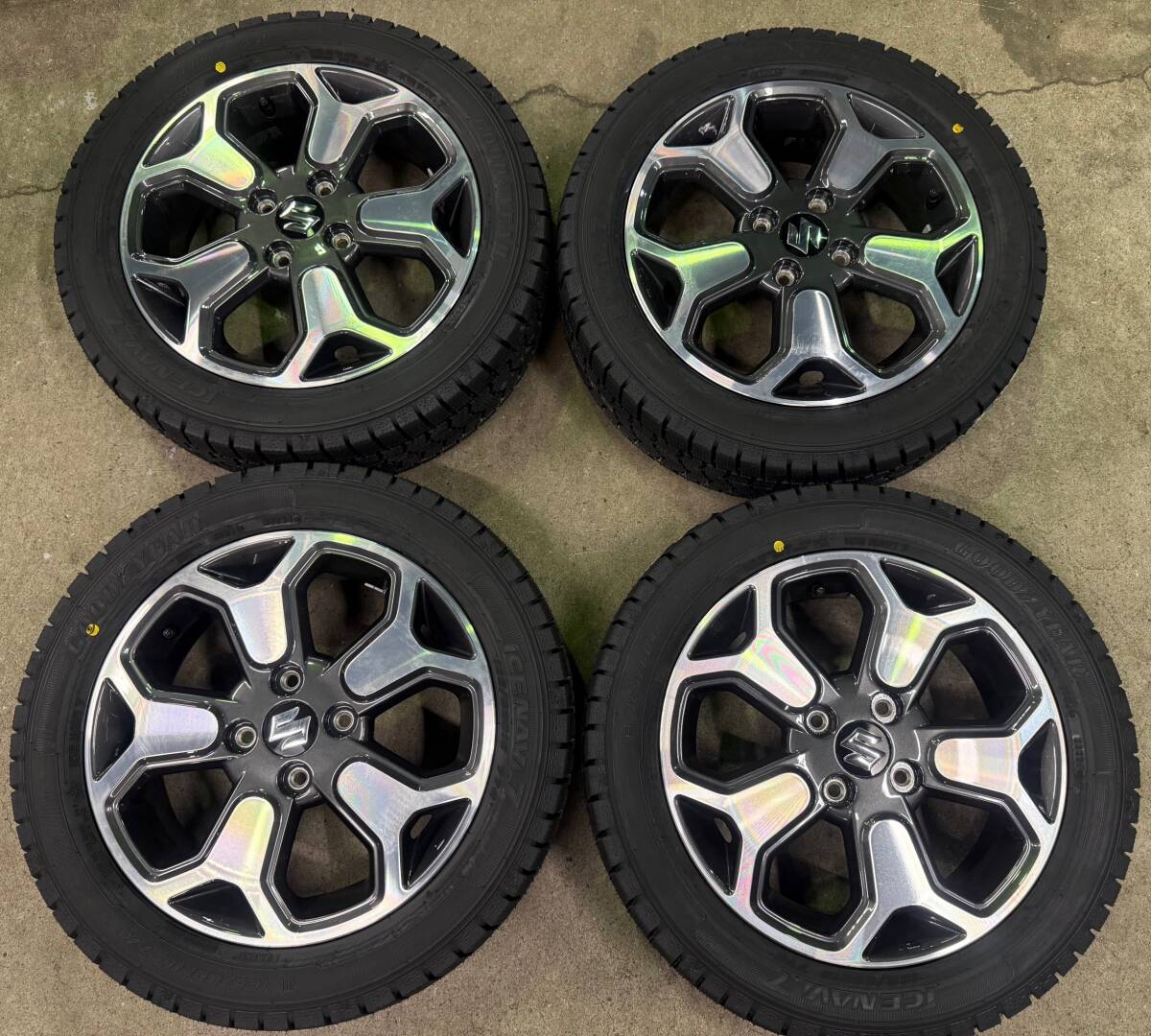 スズキ SUZUKI ハスラー MR92S 純正 15インチ 中古 グッドイヤー アイスナビ7 24年 タイヤ新品 スタッドレスタイヤホイール4本セット拍卖