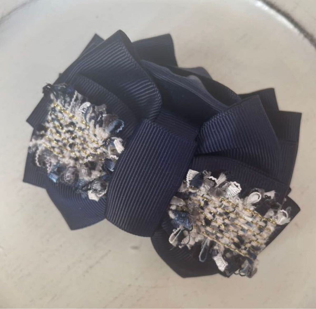 【ハンドメイド】リボンバンスクリップ☆ヘアアクセサリー356拍卖