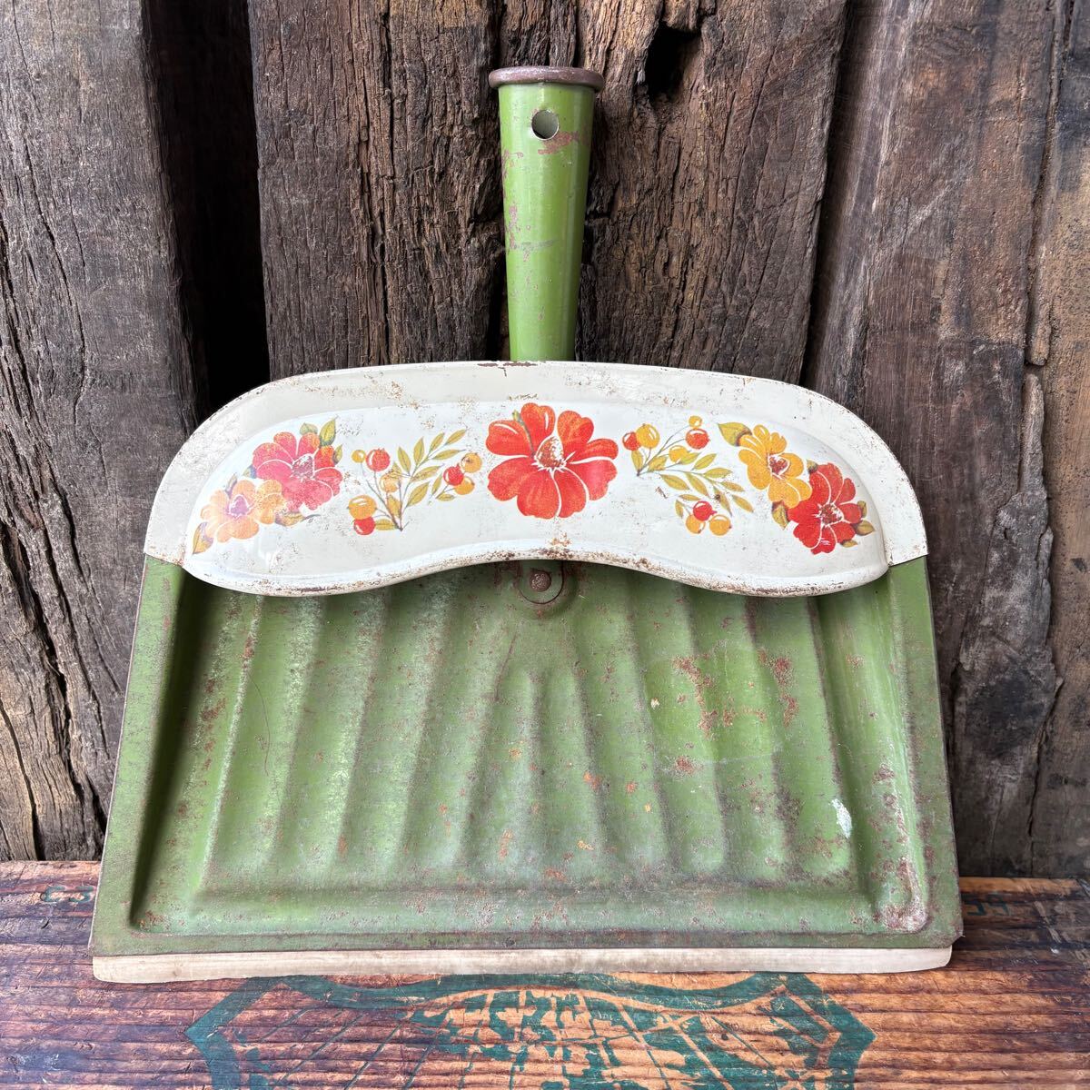【1950s- USA vintage】 J.V. REED Dust Pan ちりとり アンティーク アメリカ 花柄拍卖