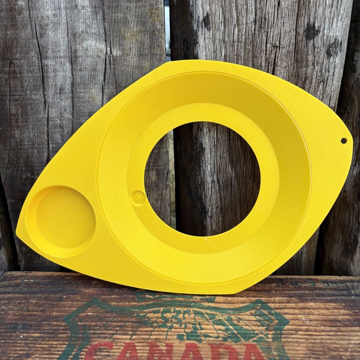 【1970s USA vintage】 WILPAK picnic plate holder ピクニックトレイ イエロー アメリカ ビンテージ拍卖