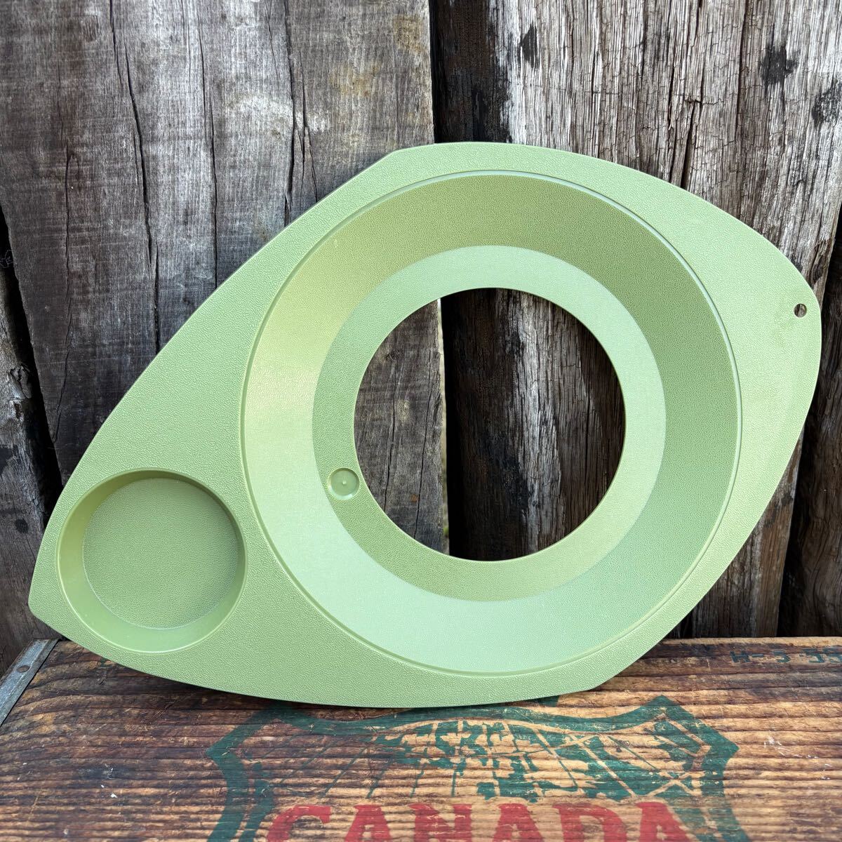 【1970s USA vintage】 WILPAK picnic plate holder ピクニックトレイ グリーン アメリカ ビンテージ拍卖