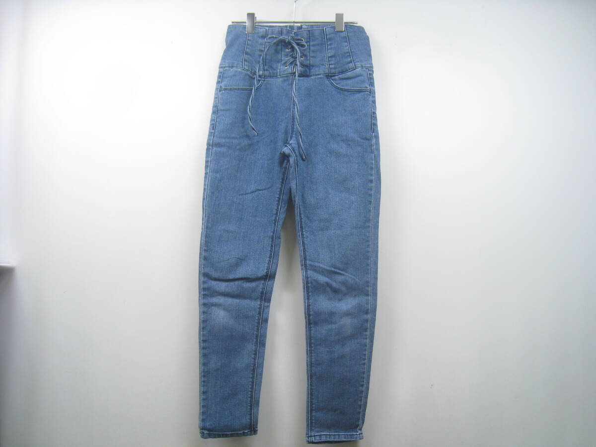 .WORKS ドットワークス ワークス デニムパンツ ジーンズ レースアップ 青 ブルー サイズ64-91拍卖