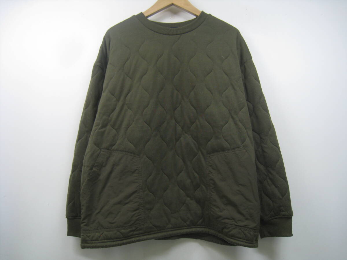 wmb ワークマン 中綿キルティング スウェット トレーナー 1573 カーキ サイズL拍卖