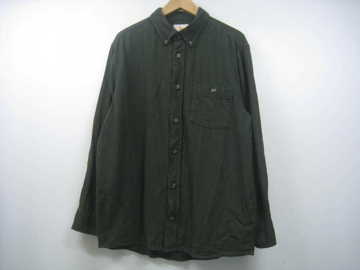 FIELD&STREAM フィールドアンドストリーム シャツ 長袖 ボタンダウン 緑 グリーン サイズLG拍卖