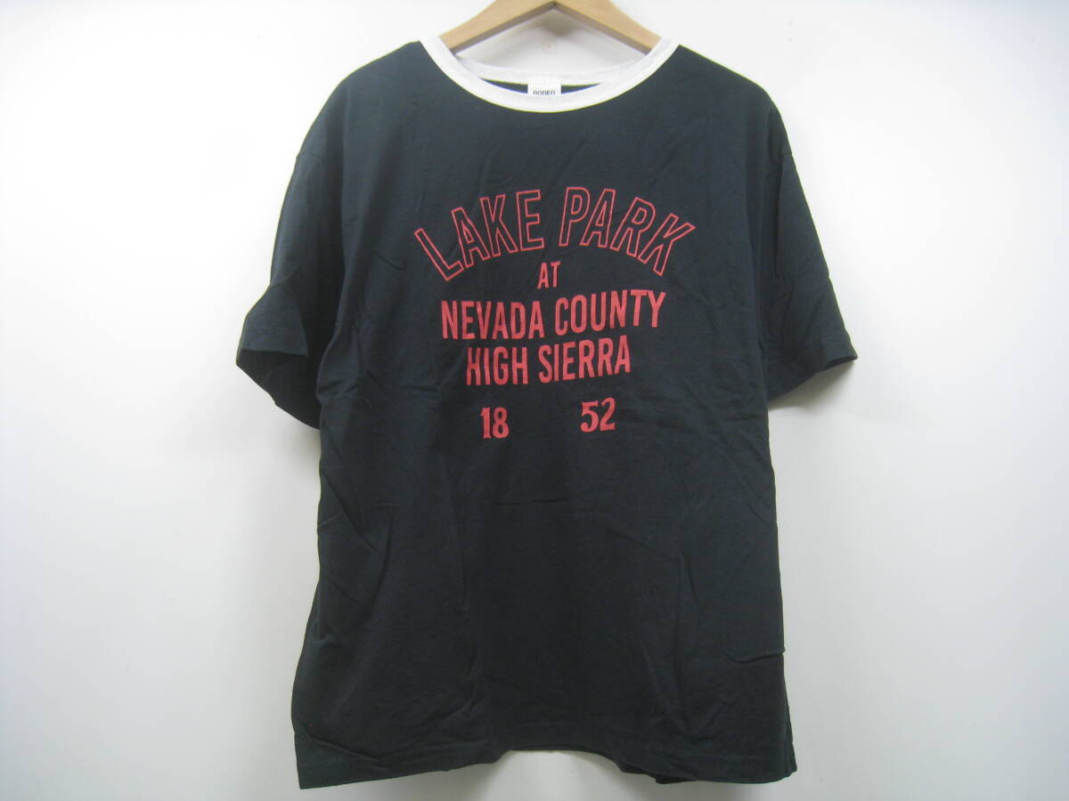 RODEO CROWNS ロデオクラウンズ Tシャツ 半袖 プリント トップス 黒 ブラック サイズFREE拍卖