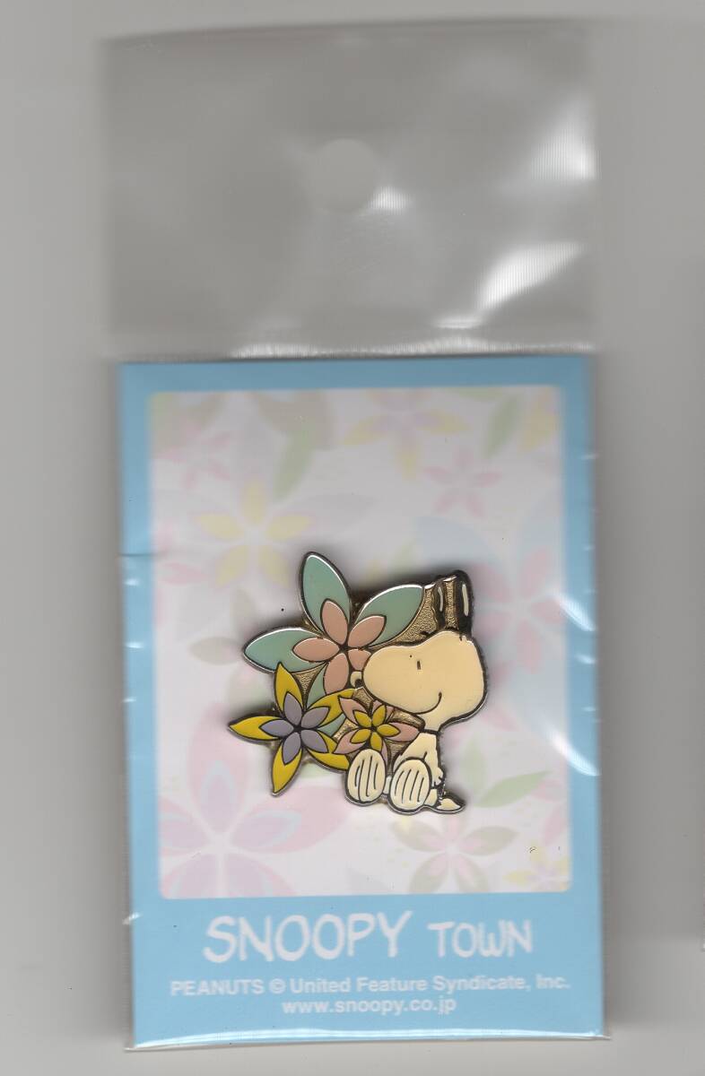 (S005) スヌーピーピン 花 2000年代 スヌーピータウン 未使用拍卖