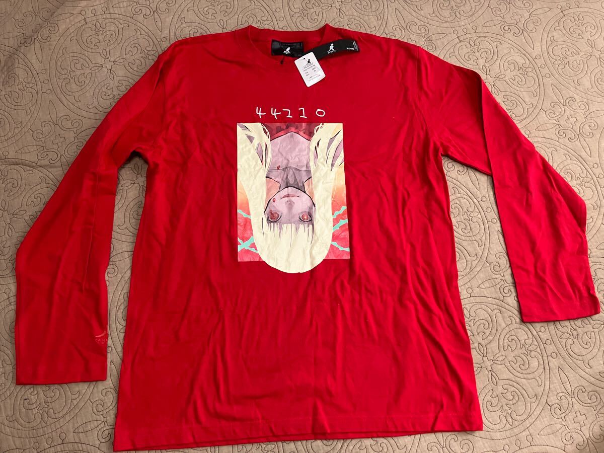 XL 新品KANGOL REWARD × 吉井添 イラストプリント長袖Tシャツ カンゴール44110 コラボロンT イエローモンキー吉井和哉息子拍卖