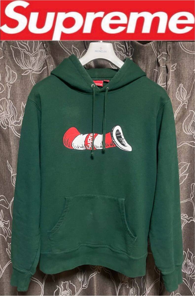 確実正規 シュプリーム パーカー Supreme Cat in the Hat グリーン M 拍卖