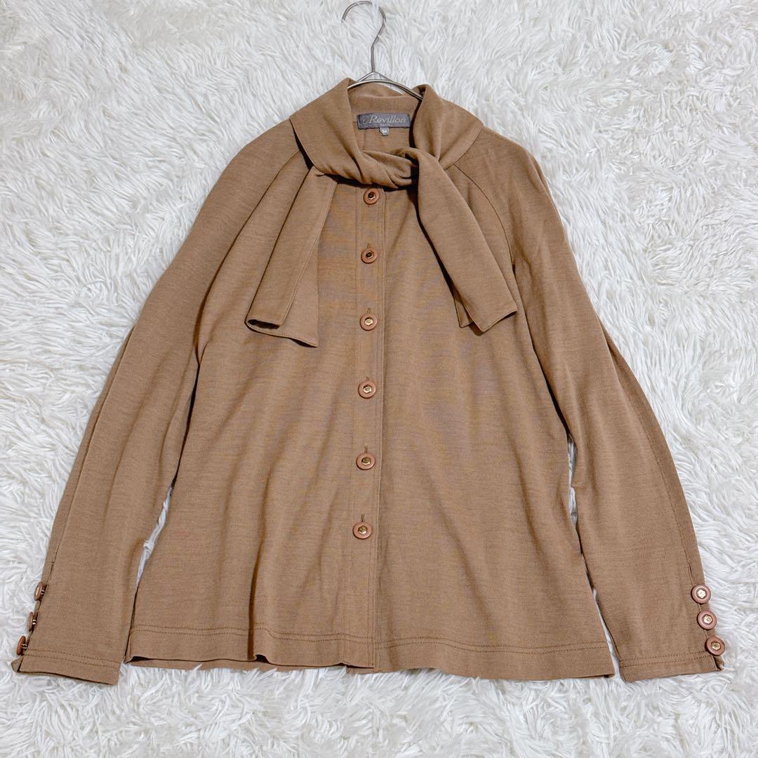 希少 Revillon レビオン Rick Owens リックオウエンス期 変形ニットカーディガン ボウタイ ヴィンテージ ビンテージ ブラウン Mサイズ 茶拍卖