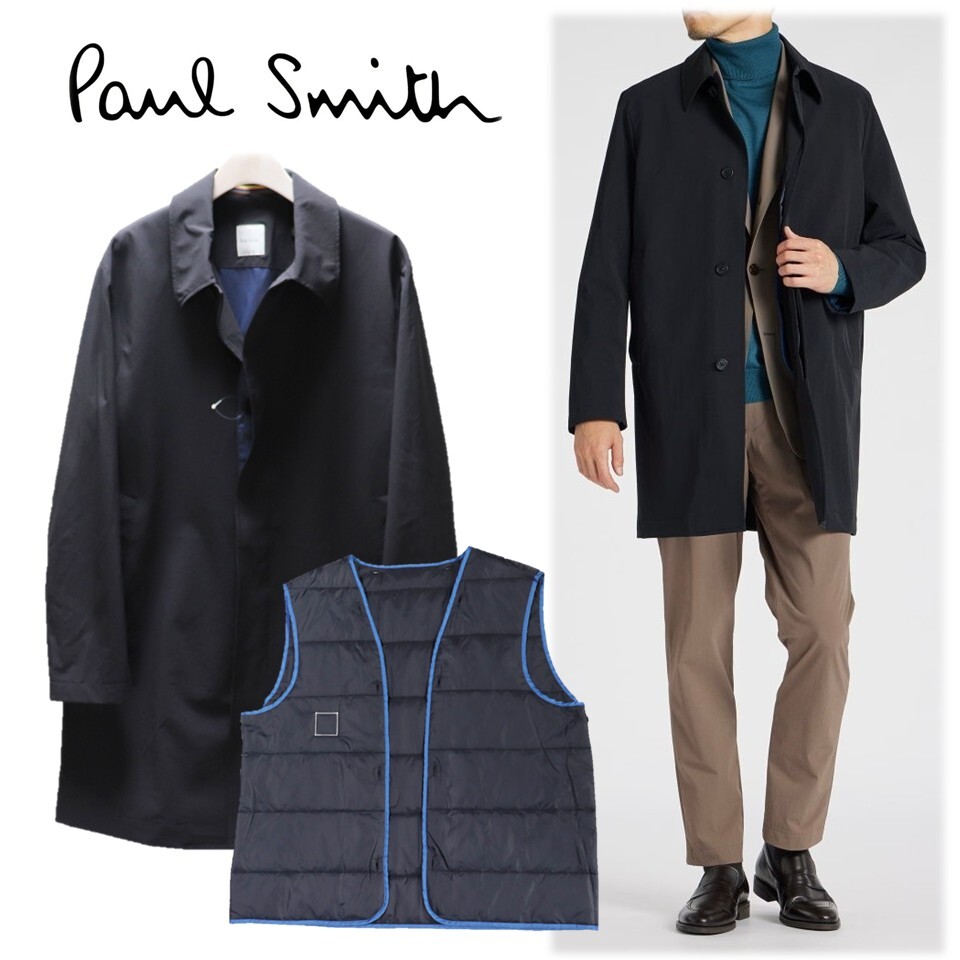 《ポールスミス》新品 定価82,500円【現行モデル】3シーズン対応 ライナー脱着可能 2Wayストレッチステンカラーコート L2サイズ S1262拍卖