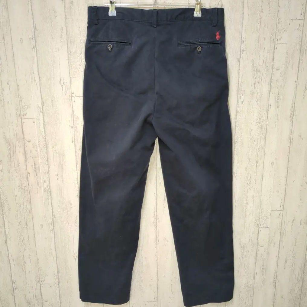 POLO RALPH LAUREN 2タック チノパン コットン 刺繍ロゴ #h856拍卖