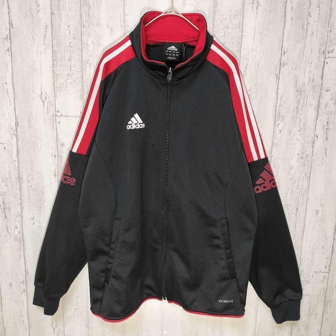 adidas パフォーマンスロゴ 古着 トラックジャケット スリーライン #h159拍卖