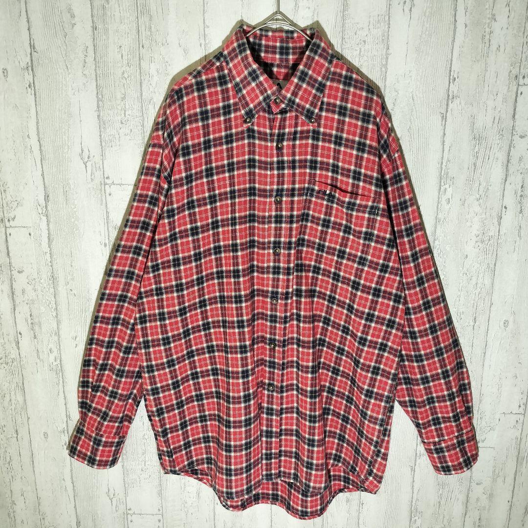 フィラ FILA 長袖チェックシャツ ボタンダウン ブロックチェック #h231拍卖