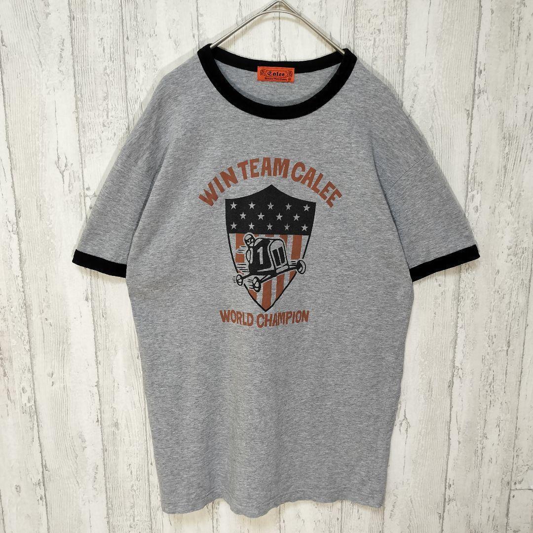 CALEE キャリー リンガーTシャツ レーシング グレー #h591拍卖