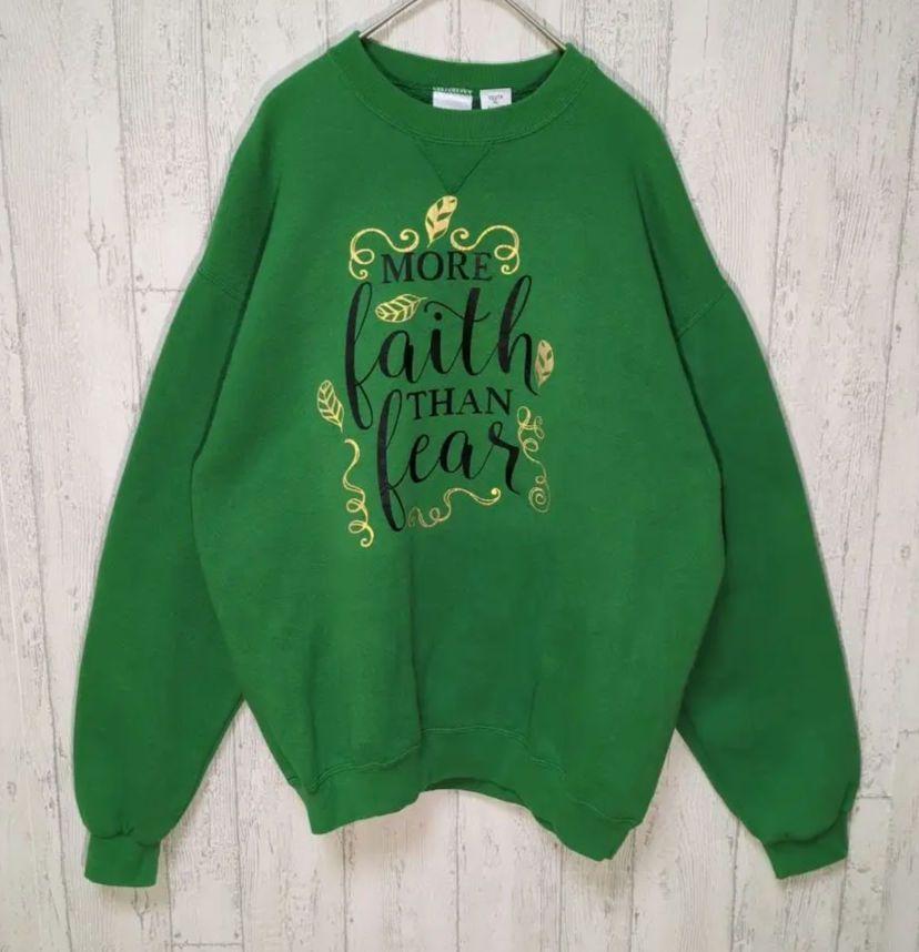 USA古着 90s MJ SOFFE ビンテージスウェット グリーン #h828拍卖