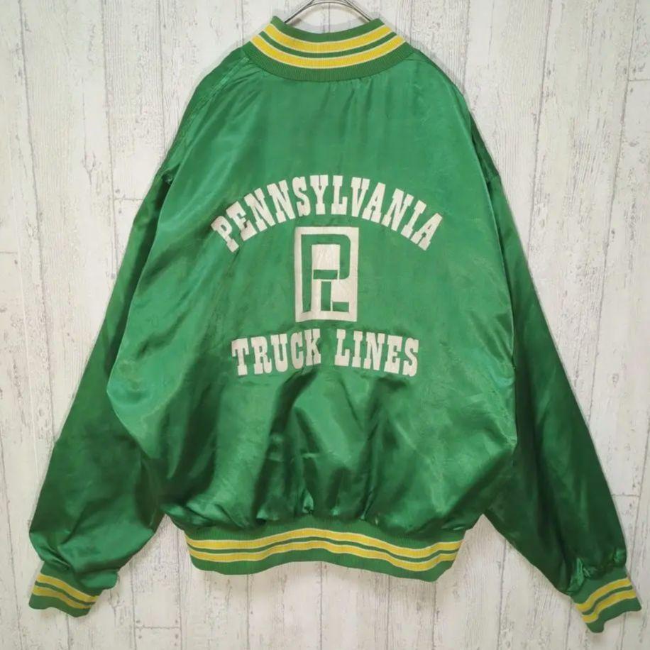 USA製 ビンテージ古着 スタジャン サテン ジャケット 70s 80s #h889拍卖