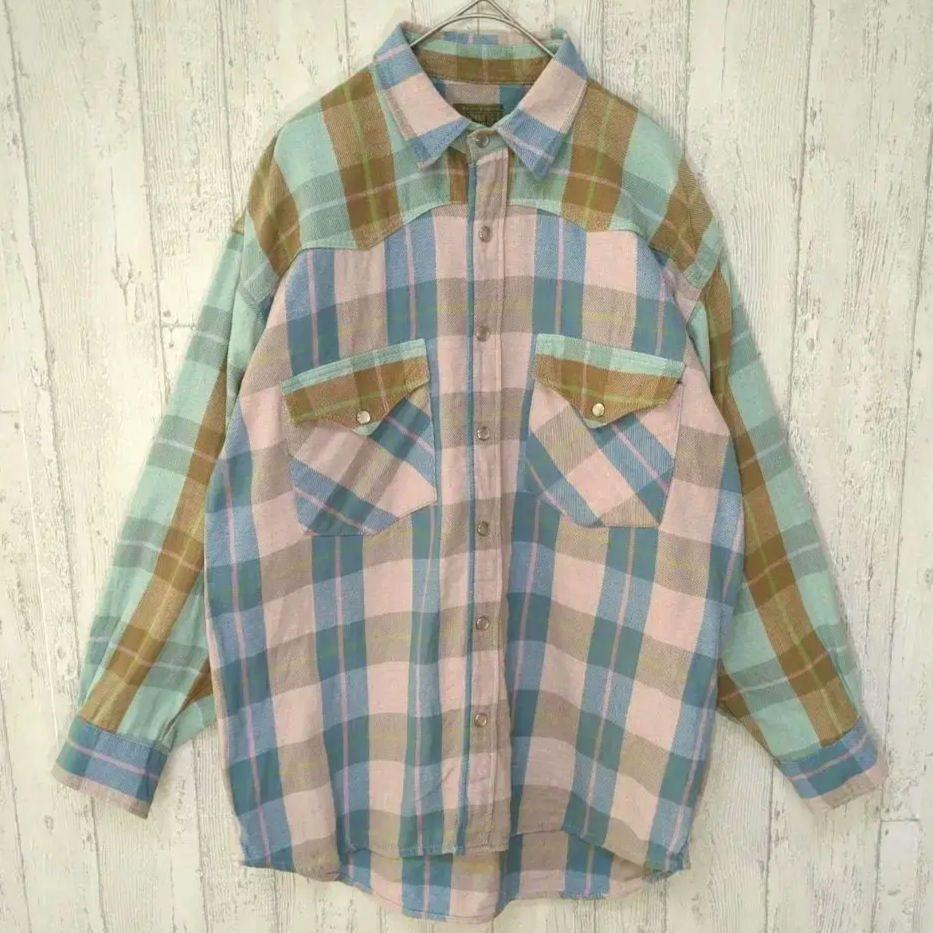 Lee Cooper ウエスタンシャツ タータンチェック 海外古着 コットン #h927拍卖