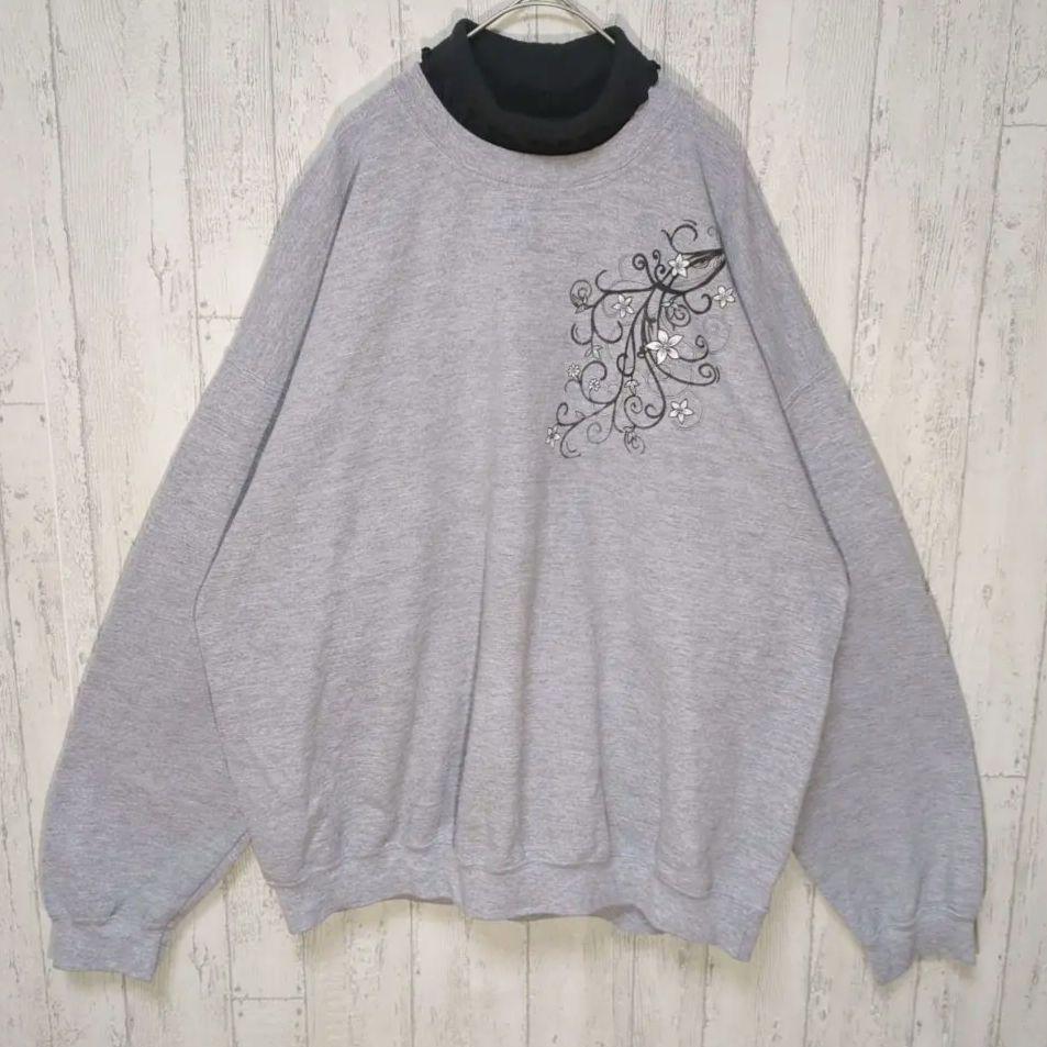 PFI FASHIONS ビンテージスウェット タートルネック オーバーサイズ #h879拍卖