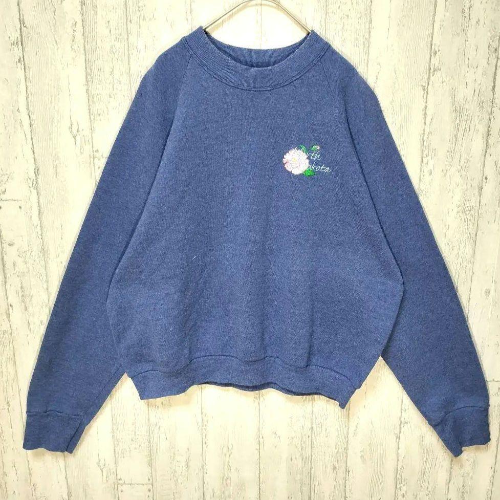 フルーツオブザルーム 90s ビンテージスウェット ラグラン 刺繍デザイン #h603拍卖