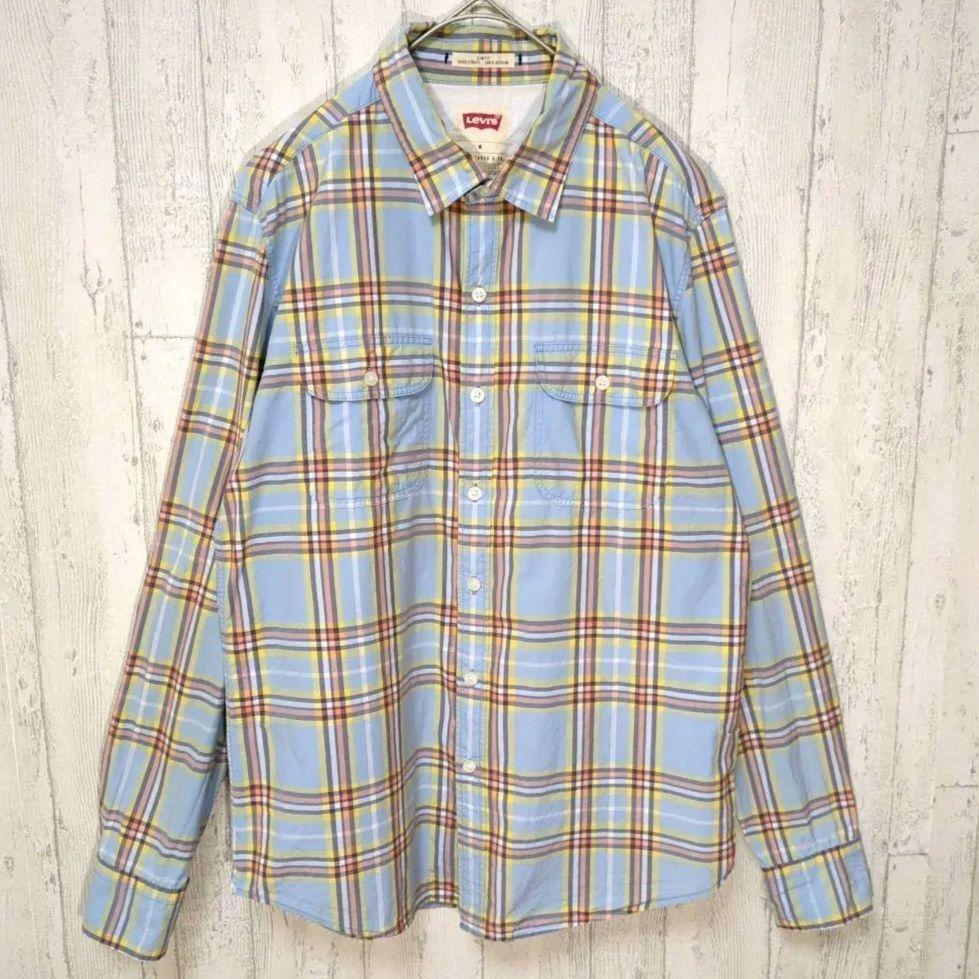 LEVI'S チェック長袖シャツ 古着 レギュラーカラー #h848拍卖