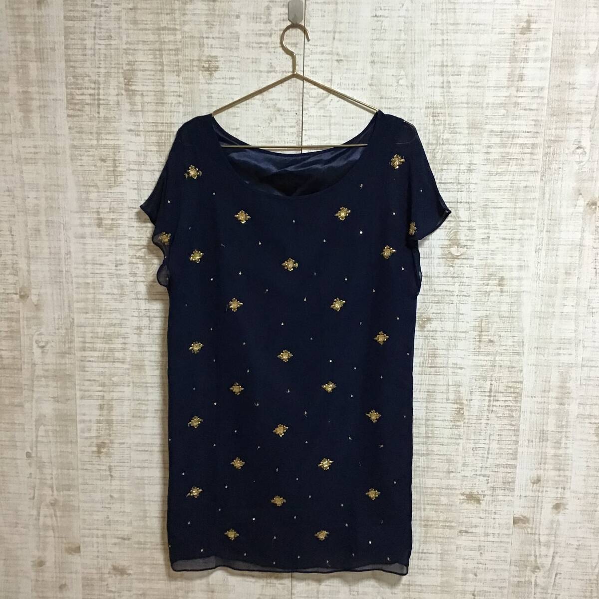 A282◇Diagram|ダイアグラム ワンピース ネイビー サイズM拍卖