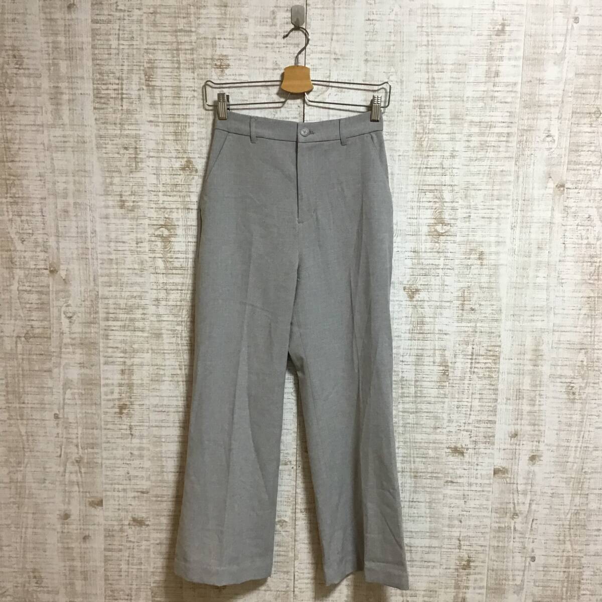 A590◇coen | コーエン ストレートパンツ ライトグレー サイズS拍卖