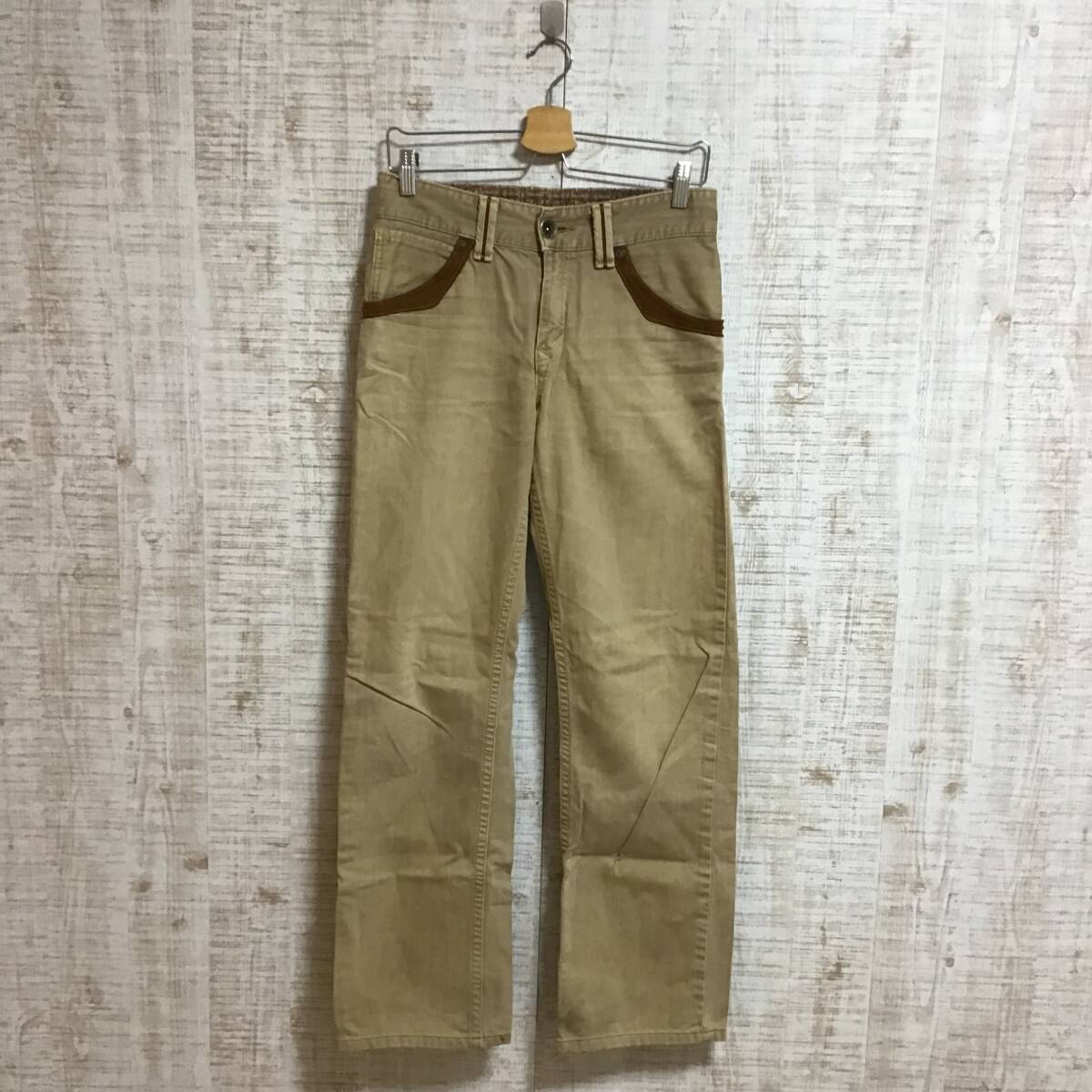 A595◇ EDWIN|エドウィン ストレートパンツ ベージュ サイズS拍卖