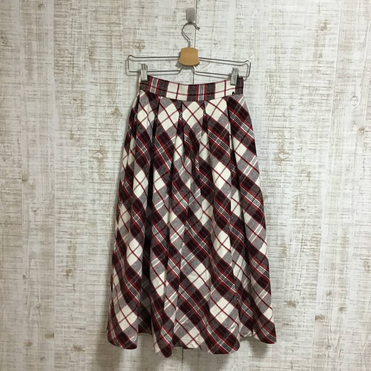 A405◇REPLAY|リプレイ ロングスカート 赤×白 サイズXS拍卖