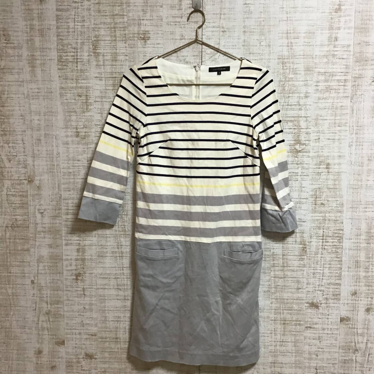 A515◇LAUTREAMONT|ロートレアモン Tシャツワンピース ホワイト×ブラック サイズM拍卖