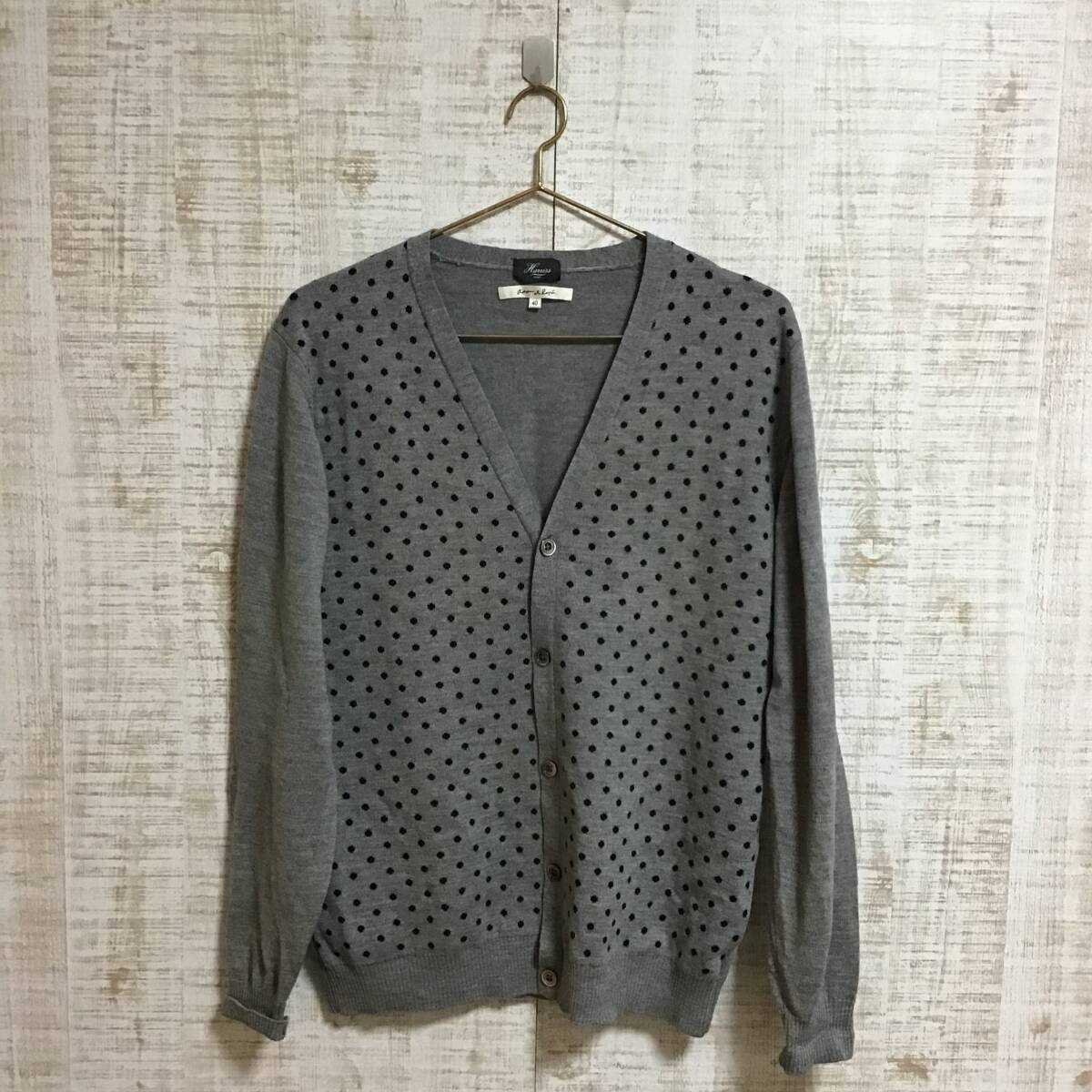 A479◇Harriss|ハリス カーディガン グレー サイズM拍卖