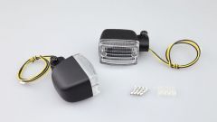 Z219-5188 ウインカーランプ #470 角 アースコード付 ブラック/クリア 2個SET キジマ拍卖