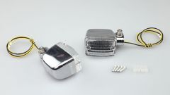 Z219-5190 ウインカーランプ #470 角 アースコード付 ブラック/アンバー 2個SET キジマ拍卖